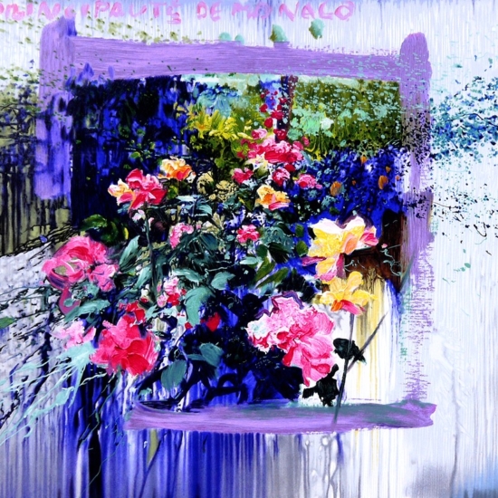 ホアキン・トレンツ・リャドの絵画作品　タイトルは、モナコの薔薇